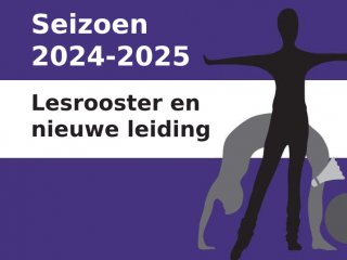 Start seizoen 2024-2025: nieuw lesrooster en leiding